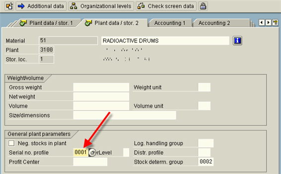 serial number configuration in sap