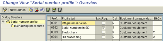 serial number configuration in sap