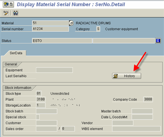 sap serial number search