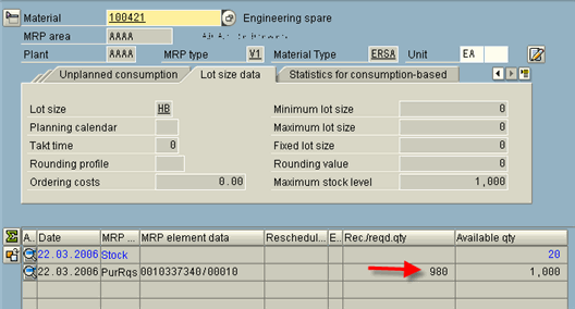 using sap md04